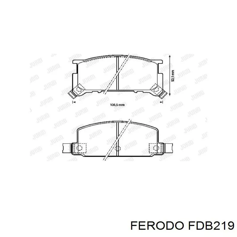 fdb219 Ferodo pastillas de freno delanteras