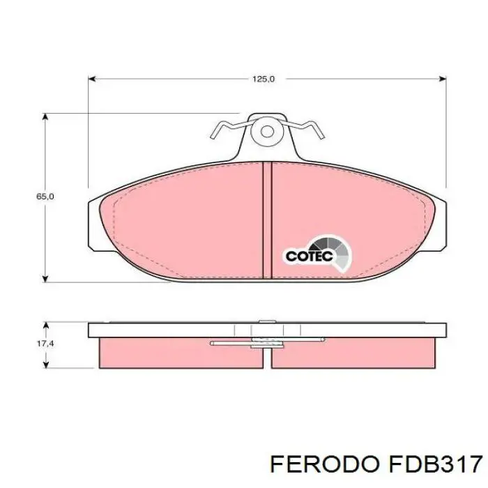 FDB317 Ferodo pastillas de freno delanteras