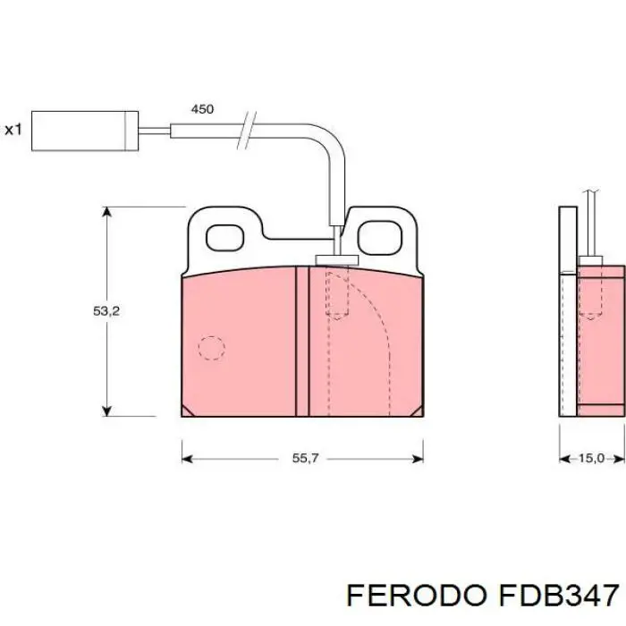 fdb347 Ferodo pastillas de freno traseras