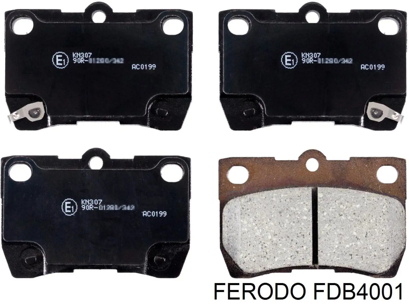 Pastillas de freno traseras FDB4001 Ferodo