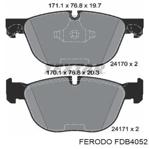 FDB4052 Ferodo pastillas de freno delanteras