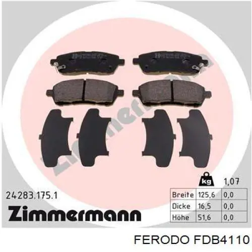 Pastillas freno delanteras Ferodo FDB4110 precio, desde 21,60 EUR