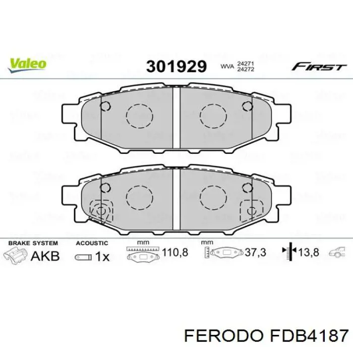 Pastillas traseras de freno Ferodo FDB4187 precio, desde 51,26 EUR