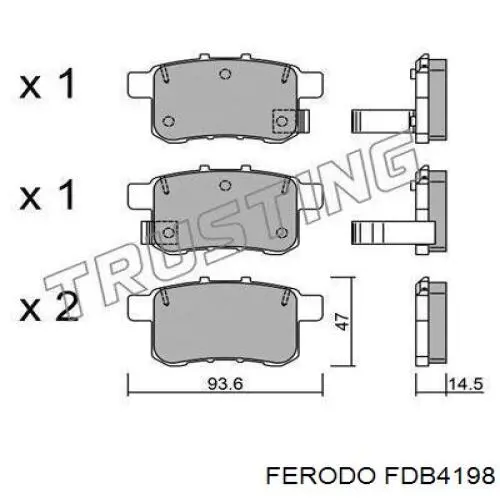 Comprar FDB4198 Ferodo Pastillas de freno traseras
