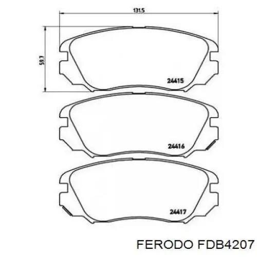 Pastillas de freno FDB4207 Ferodo