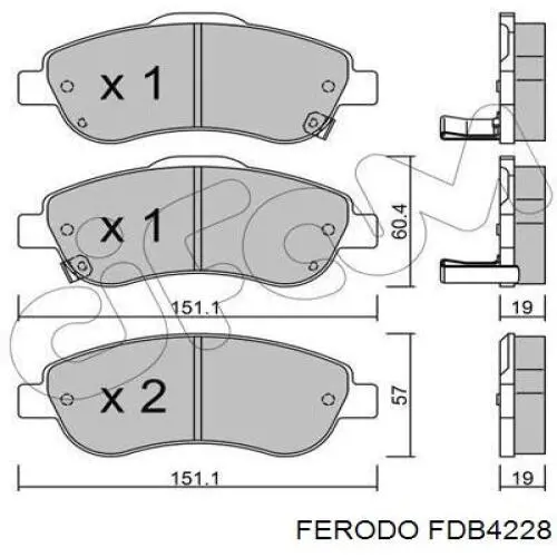 Pastillas de freno FDB4228 Ferodo