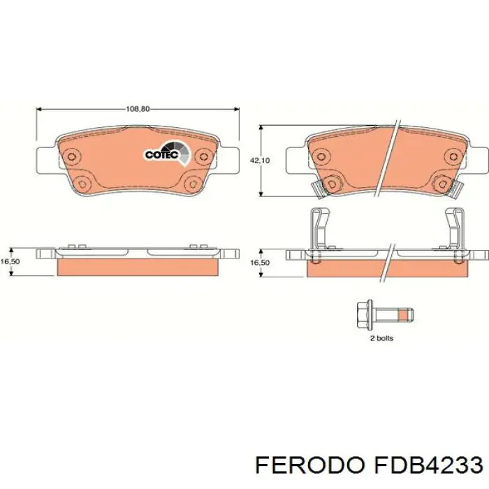 Comprar FDB4233 Ferodo Pastillas de freno traseras