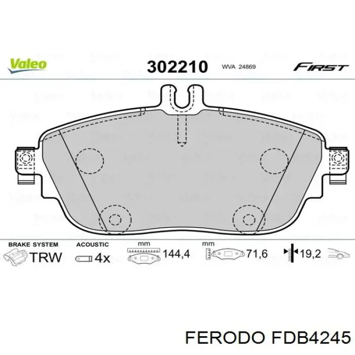 Comprar FDB4245 Ferodo Pastillas delanteras de freno