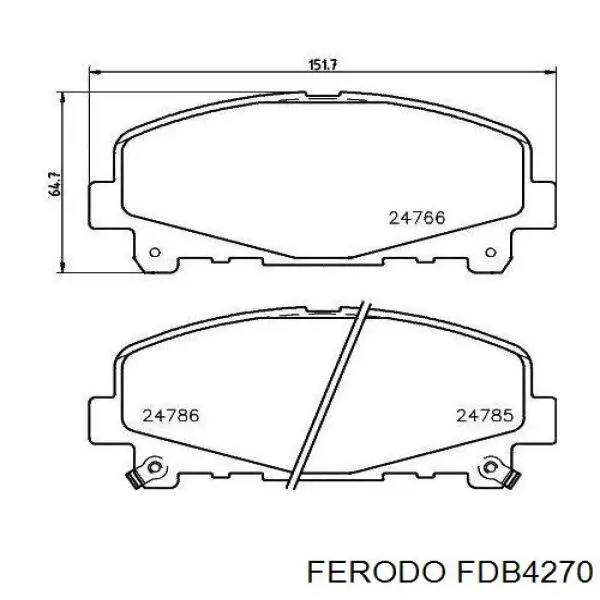 Pastillas de freno FDB4270 Ferodo