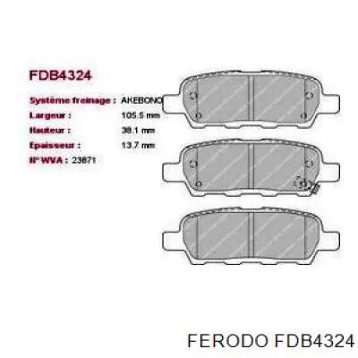 Comprar FDB4324 Ferodo Pastillas de freno traseras