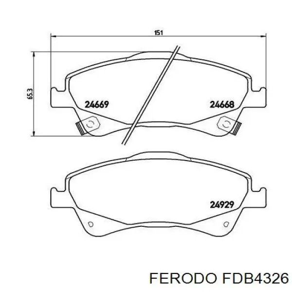 FDB4326 Ferodo pastillas de freno delanteras