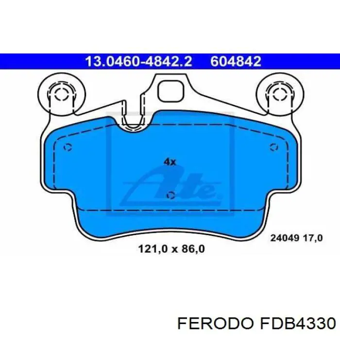 FDB4330 Ferodo pastillas de freno delanteras