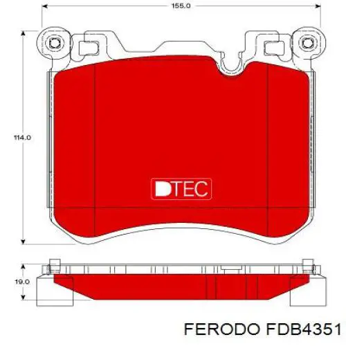 FDB4351 Ferodo pastillas de freno delanteras