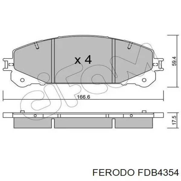 FDB4354 Ferodo pastillas de freno delanteras