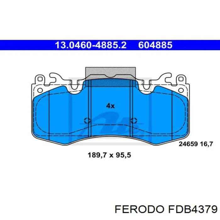 FDB4379 Ferodo pastillas de freno delanteras