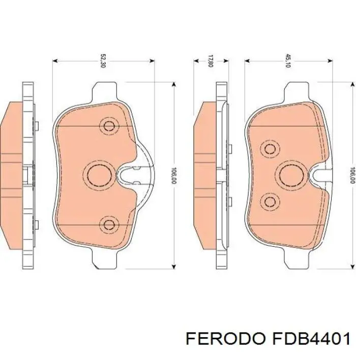 FDB4401 Ferodo pastillas de freno traseras