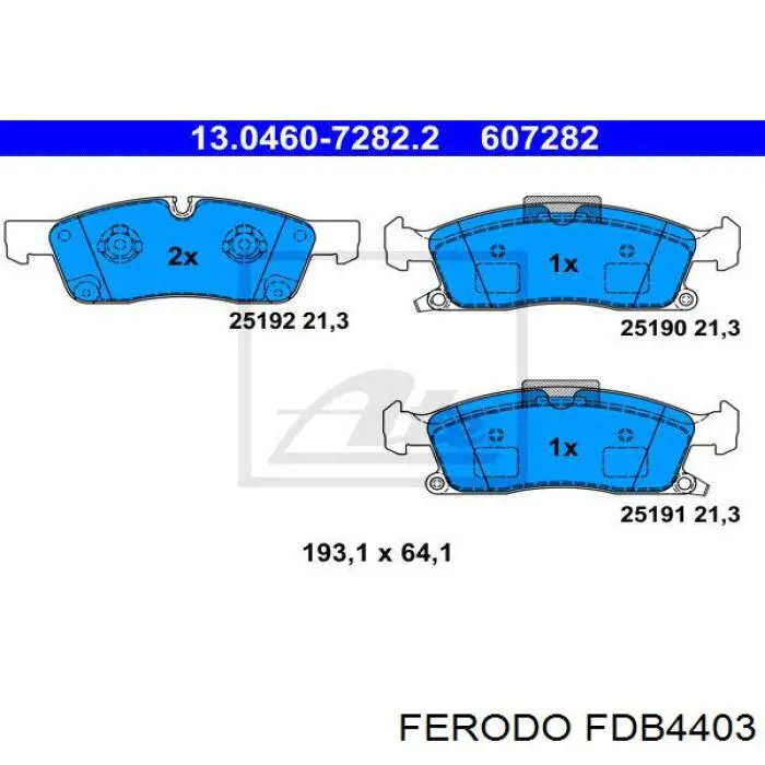 FDB4403 Ferodo pastillas de freno delanteras