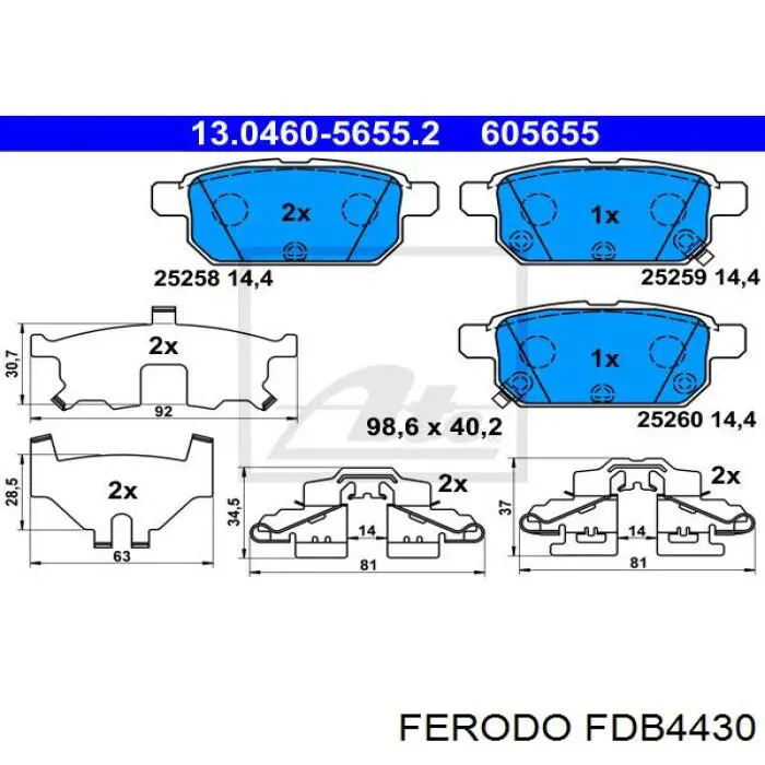 Comprar FDB4430 Ferodo Pastillas de freno traseras