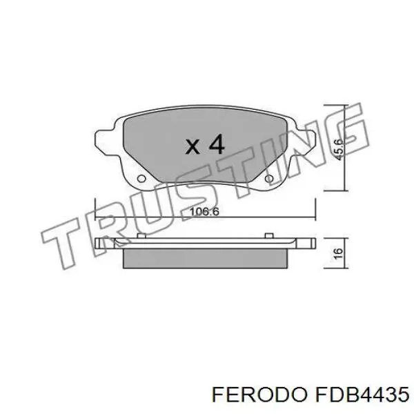 FDB4435 Ferodo Pastillas freno traseras