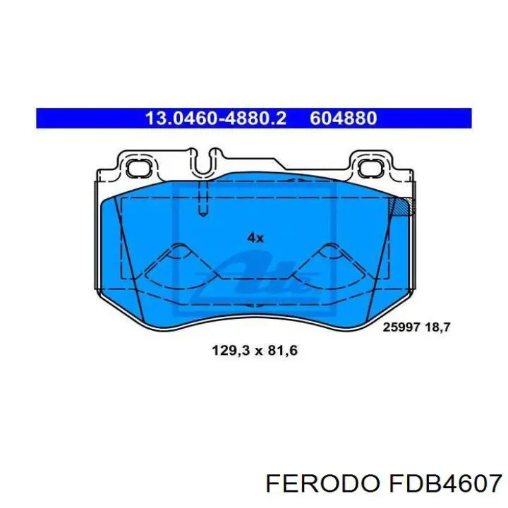 Pastillas de freno FDB4607 Ferodo