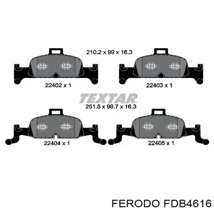 Pastillas de freno delanteras Ferodo FDB4616
