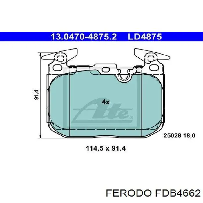 Pastillas de freno delanteras Ferodo FDB4662