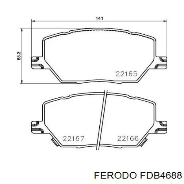 Pastillas de freno FDB4688 Ferodo