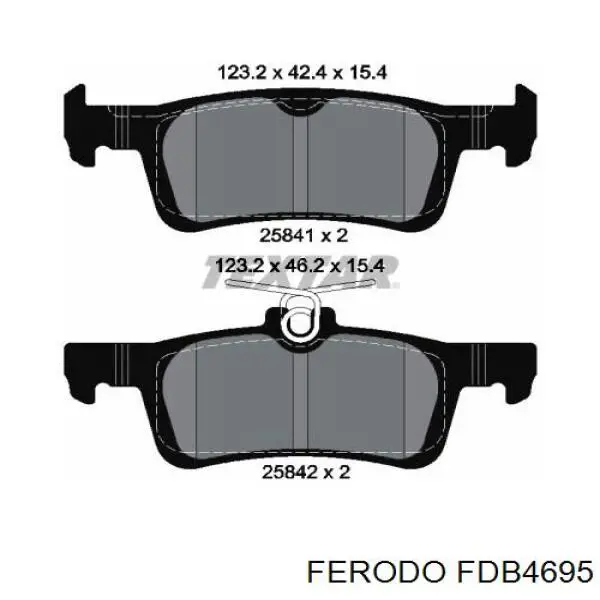 Comprar FDB4695 Ferodo Pastillas de freno traseras