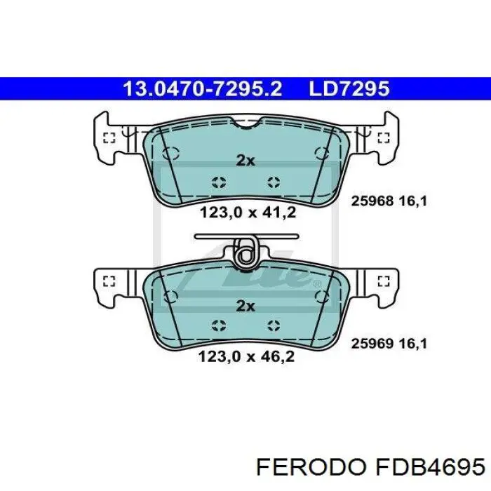 FDB4695 Ferodo pastillas de freno traseras