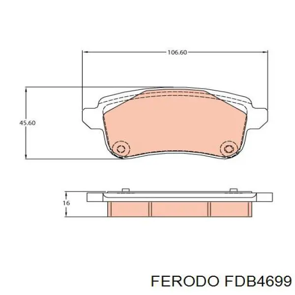 FDB4699 Ferodo pastillas de freno traseras