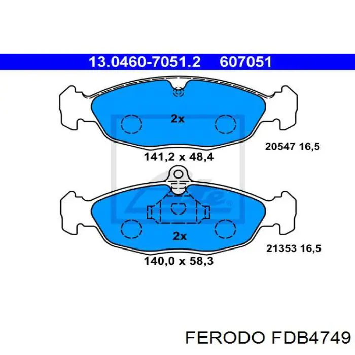 Pastillas de freno delanteras Opel Combo