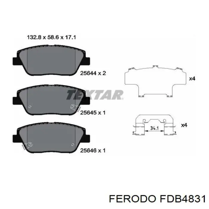 FDB4831 Ferodo pastillas de freno delanteras