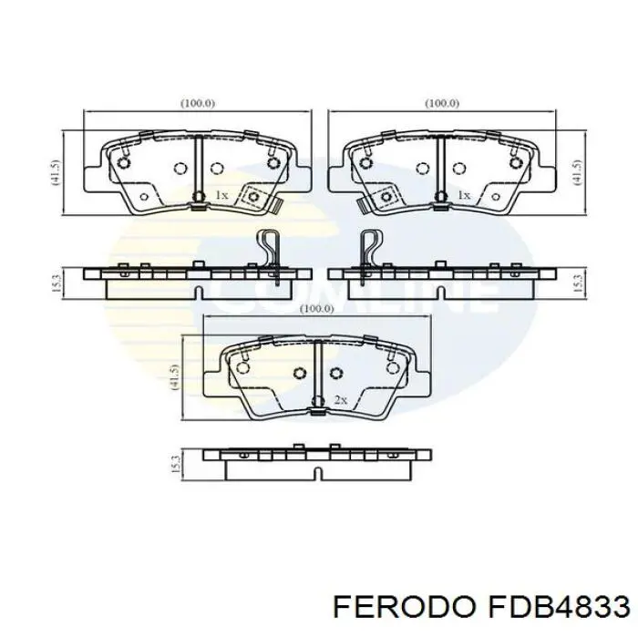 Pastillas de freno traseras FDB4833 Ferodo