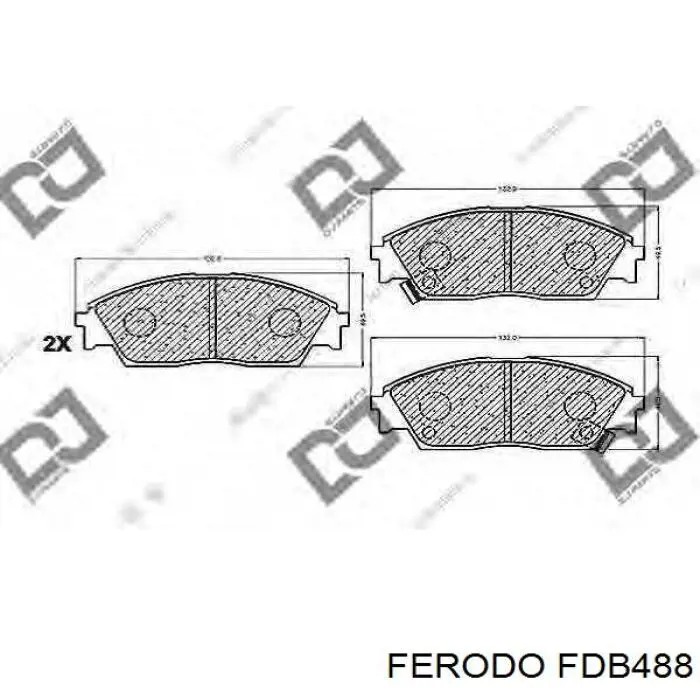 fdb488 Ferodo pastillas de freno delanteras