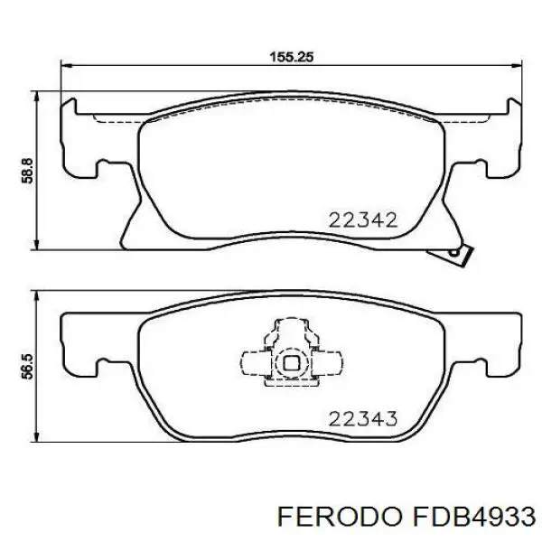 FDB4933 Ferodo pastillas de freno delanteras