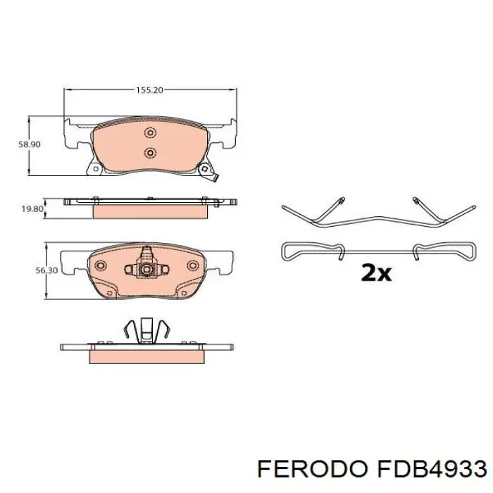 FDB4933 Ferodo Pastillas delanteras