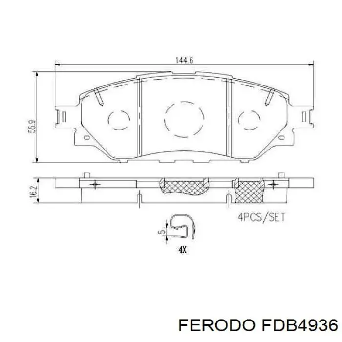 FDB4936 Ferodo pastillas de freno delanteras