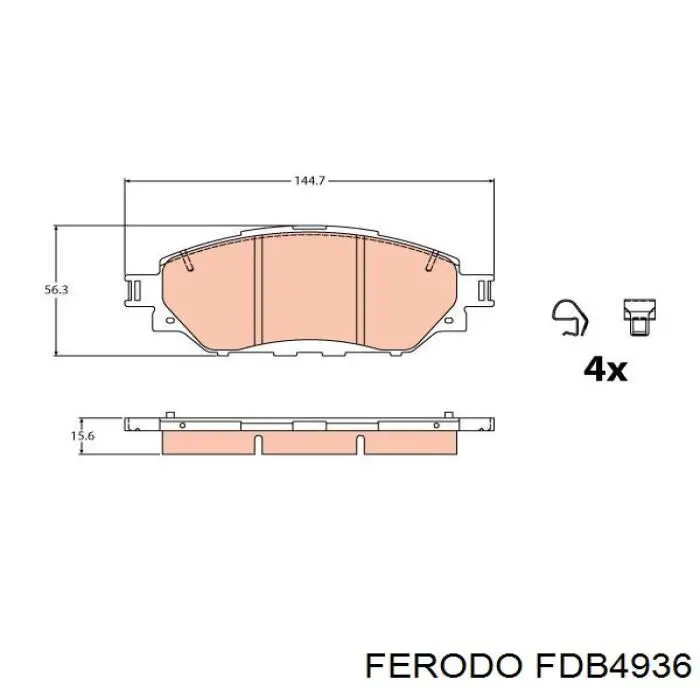 Pastillas de freno delanteras Toyota Hilux GUN12, GUN13