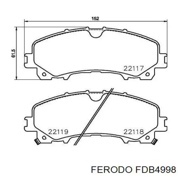 Comprar FDB4998 Ferodo Pastillas delanteras de freno