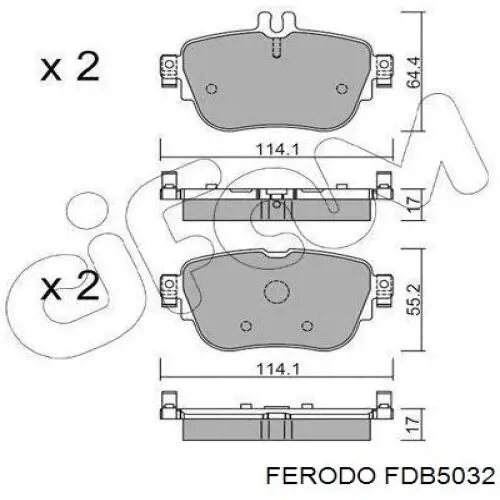 Pastillas freno delanteras Ferodo FDB5032 precio, desde 33,04 EUR