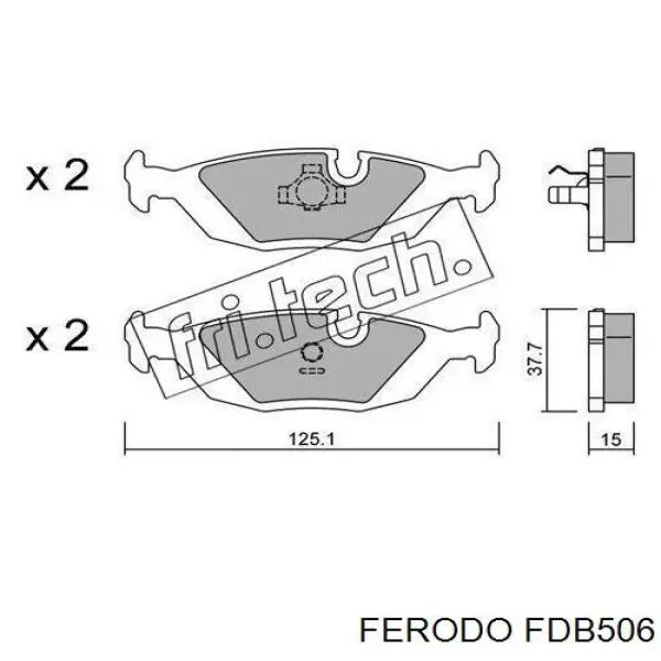 FDB506 Ferodo pastillas de freno traseras