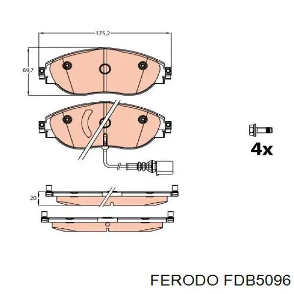 Pastillas freno delanteras Ferodo FDB5096 precio, desde 36,35 EUR