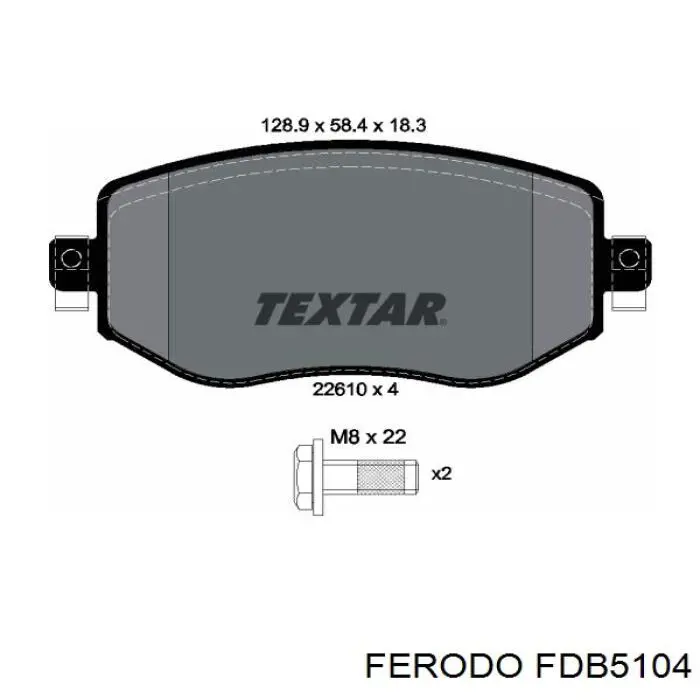 FDB5104 Ferodo pastillas de freno delanteras