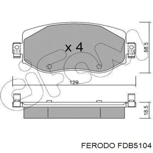 Pastillas freno delanteras Ferodo FDB5104 precio, desde 31,40 EUR