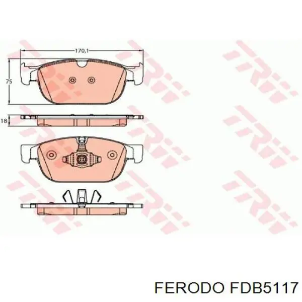 FDB5117 Ferodo pastillas de freno delanteras