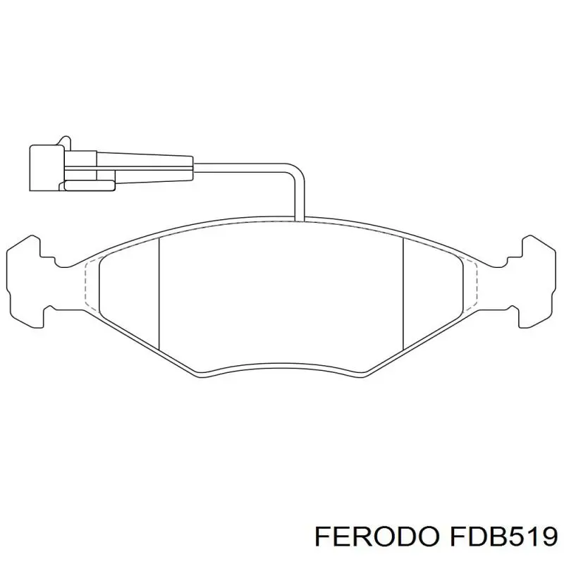 FDB519 Ferodo pastillas de freno delanteras