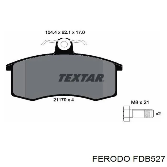 FDB527 Ferodo pastillas de freno delanteras