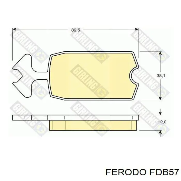 FDB 57 Ferodo pastillas de freno delanteras