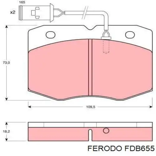 fdb655 Ferodo pastillas de freno delanteras