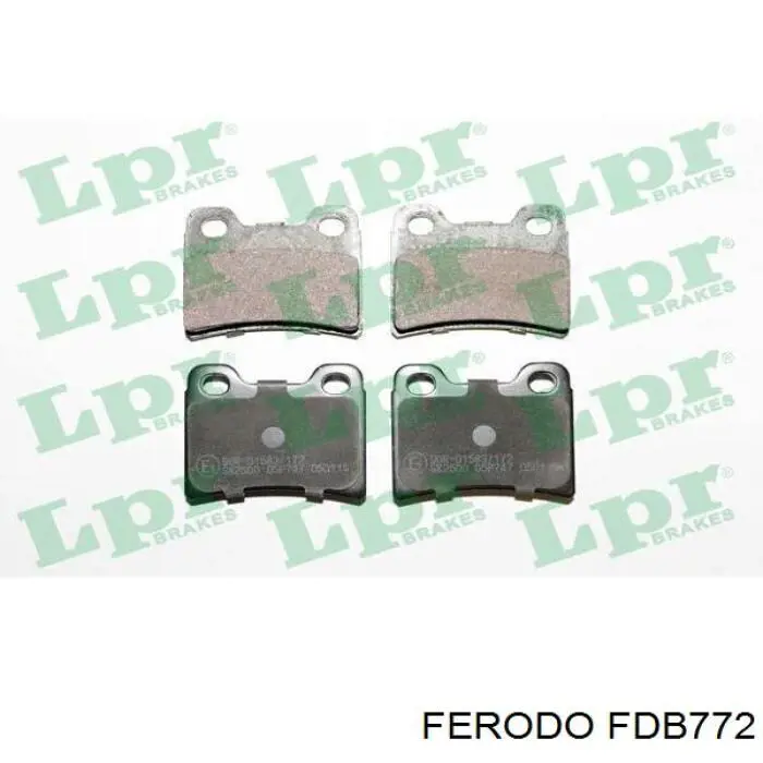 Pastillas de freno traseras FDB772 Ferodo